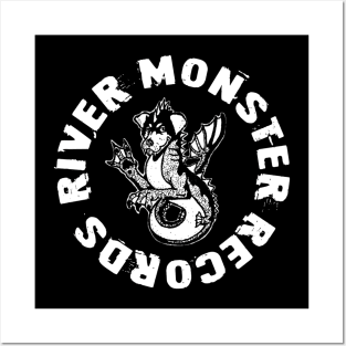 River Monster Records White Logo Posters and Art